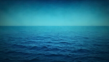 blue sea ocean , template empty space color gradient rough abstract background shine bright light and glow , grainy noise grungy texture - obrazy, fototapety, plakaty