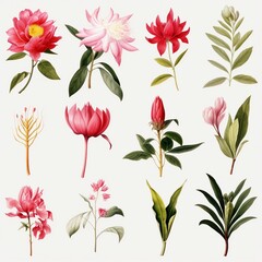 Vintage botanical watercolor