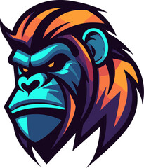 Jungle Guardian Gorilla Vector Illustration