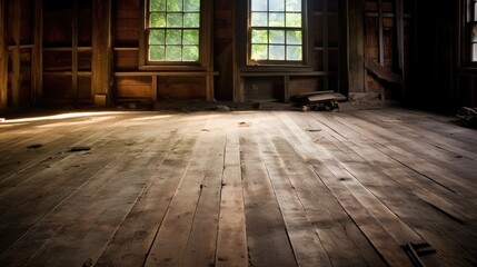 Vintage wood floor. Generative AI