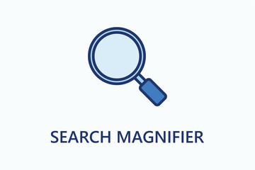 Search magnifer icon or logo sign symbol vector illustration
