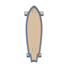 emblem skate board cartoon. graphic sport, kid cool, urban boy emblem skate board sign. isolated symbol vector illustration