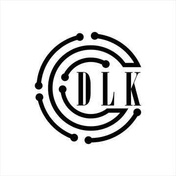 DLK letter design. DLK letter technology logo design on white background. DLK Monogram logo design for entrepreneur and business