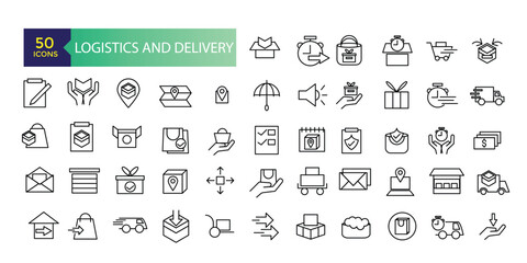 Fototapeta na wymiar Logistics and Delivery Simple Set of Delivery Related Vector Line Icons. Contains such Icons as Priority Shipping, Express Delivery, Tracking Order and more.