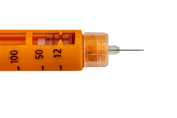 injector pen, insulin syringe pen, close up, png
