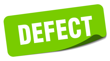 defect sticker. defect label