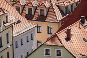 Obraz premium Panoramic view of Dresden Neustadt