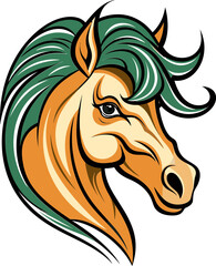 Athletic Horse Mascot Vector Art