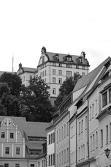 Obraz premium Historical buildings in Pirna old town, Germany