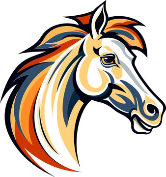 Spirited Horse Mascot Vector Image