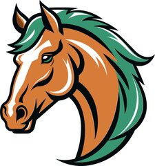 Fototapeta na wymiar Magnificent Equestrian Mascot Vector Illustration