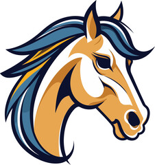 Fototapeta na wymiar Elegant Equestrian Mascot Vector Illustration