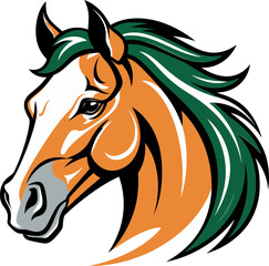 Powerful Horse Mascot Vector Graphic