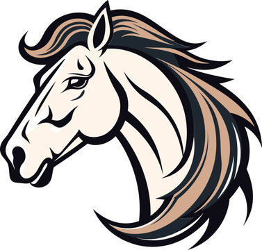 Dynamic Horse Mascot Vector Image