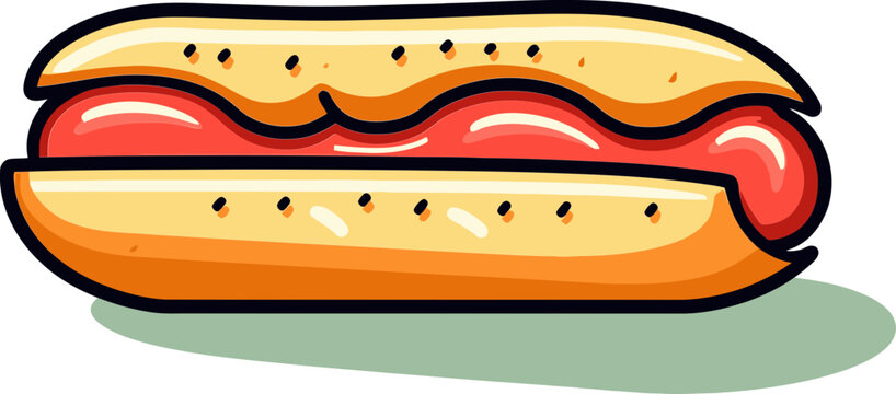 Hotdog with Louisiana Mustard Vector Image
