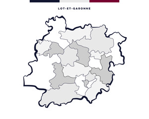 Cantons du Lot et Garonne - Département France