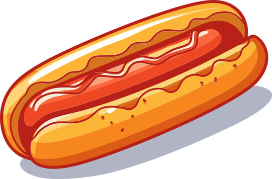 Hotdog with Mississippi Mustard Vector Image