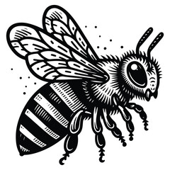 Bee SVG Line Art Clipart