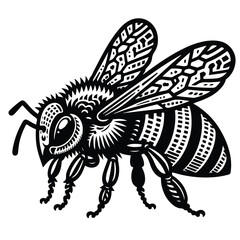 Bee SVG Line Art Clipart