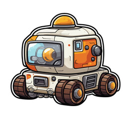 Cartoon Planetary rover. Vector illustration