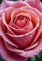 Fototapeta premium a pink rose with water droplets on it