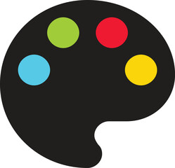 Fototapeta premium Brush, Color palate icon. vector EPS 10.