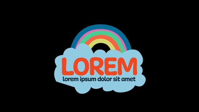 Rainbow Animated Cloud Kids Title Intro