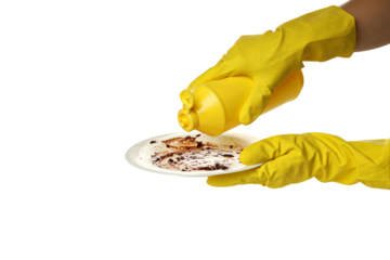 PNG, Detergent with a wet bowl, isolated on white background