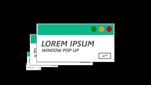 Retro Computer Old School Pop Up Window Lower Third