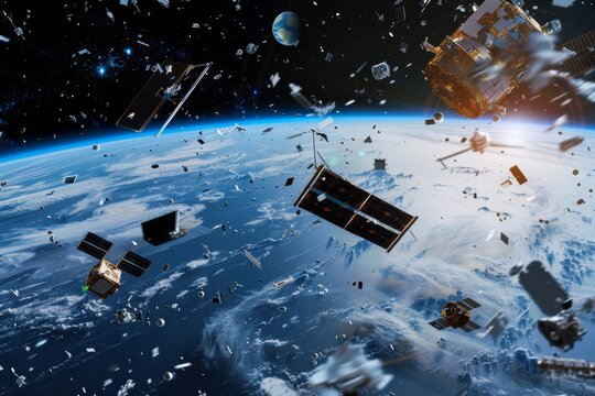 Debris Clouds Earth's Orbital Path