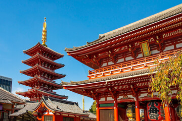 Fototapeta na wymiar tempel und schreine in Tokio japan