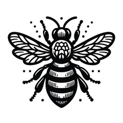 Bee SVG Line Art Clipart
