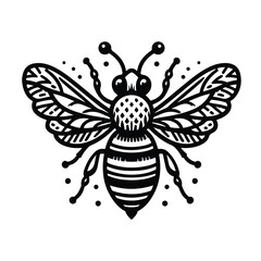 Bee SVG Line Art Clipart