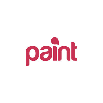 Paint typography logo design
