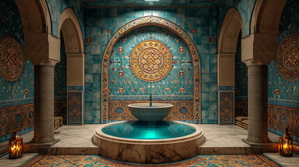 eimagine the ambiance within a Turkish bath, known as a hammam, where visitors immerse themselves in a warm, vaporous atmosphere to unwind and purify their bodies