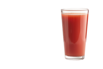Tomato juice in a glass ready to drink