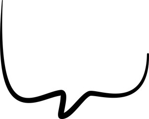 Line Black color minimal speech bubble balloon, icon sticker memo keyword planner text box banner, flat png transparent element design