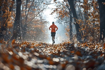 Jogging Through a Winter Forest An Athletes Serene Escape