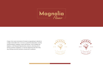 Innovative Magnolia flower Branding classic style