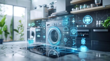 Smart home appliance technology 3D animation