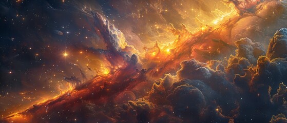 The Serenity Nebula: Enigmatic Hi-Tech Wonders Mesmerizing Neon Lighting Honoured Podium Guiding Humanity Boundless Expansion of Cosmic Exploration
