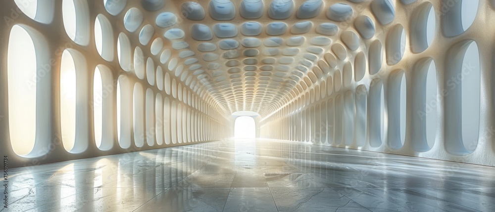 Poster the future of white space architecture, from the perspective of future design buildings