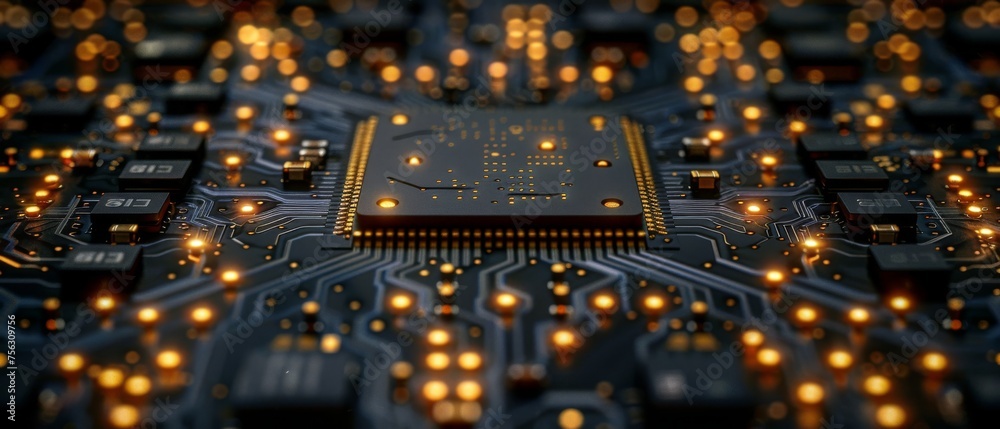 Poster the circuit board background