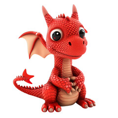 Fototapeta premium red dragon cartoon