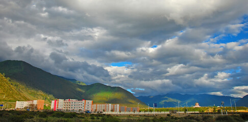 Linzhi city in Tibet