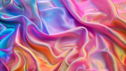 Obraz premium Luxurious colorful fabric with rainbow