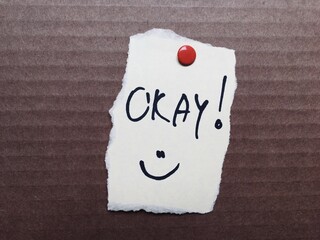 Okay note on paper