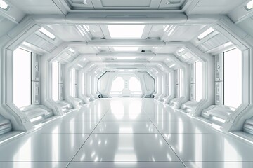 The Future is White A Futuristic Space Station Generative AI