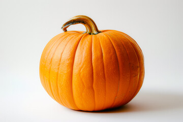 Orange Pumpkin On A White Background Background With Shadows Created Using Artificial Intelligence