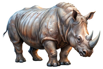 Naklejka premium rhinoceros on a transparent background